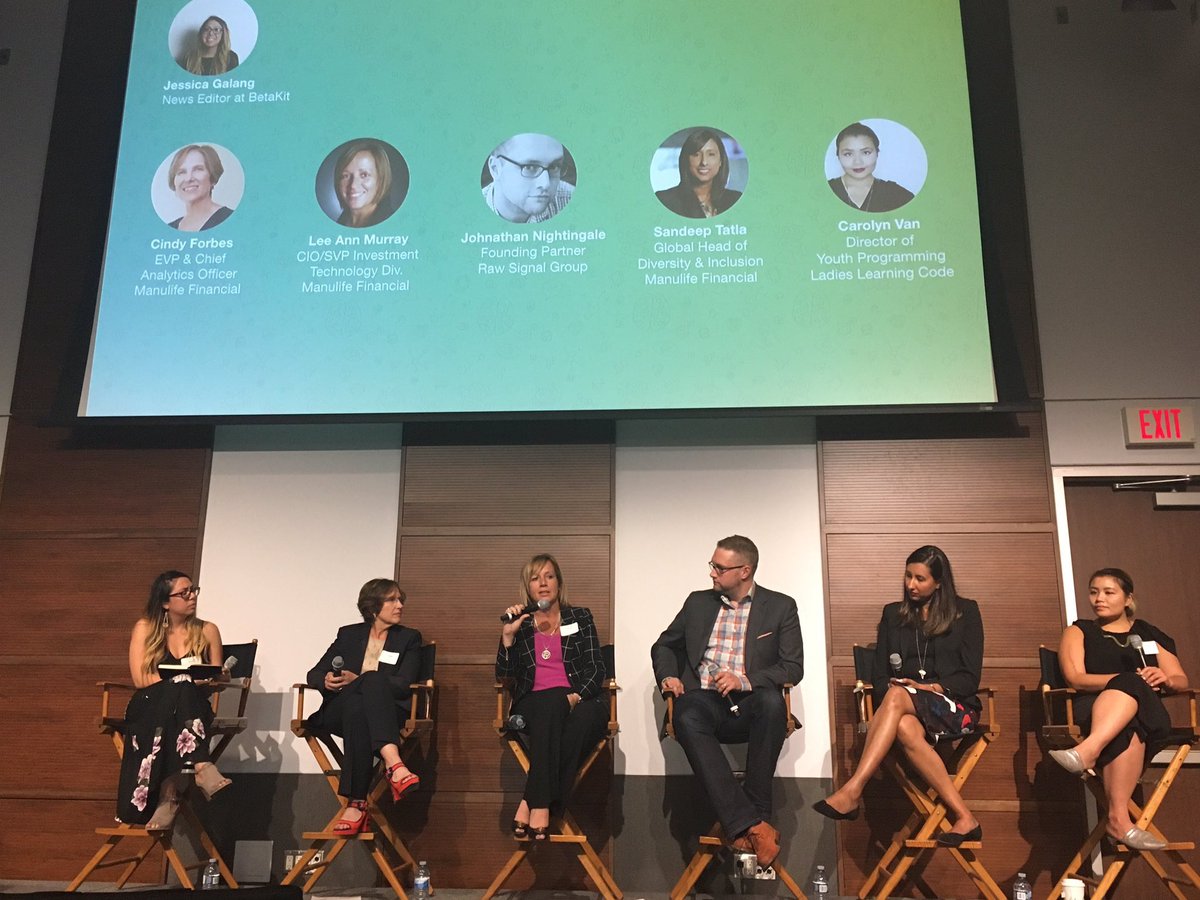 ManulifeNews's tweet photo. What's important is that when young girls enter this field, they should feel like they belong - Lee Ann Murray, CIO @Manulife #LOFTPresents https://t.co/1a2IpMKavJ