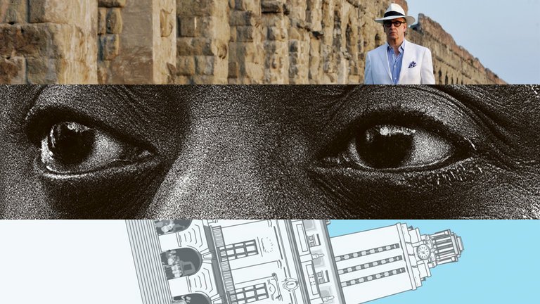 Movie covers for “The Great Beauty,” “I Am Not Your Negro” and “Tower.”