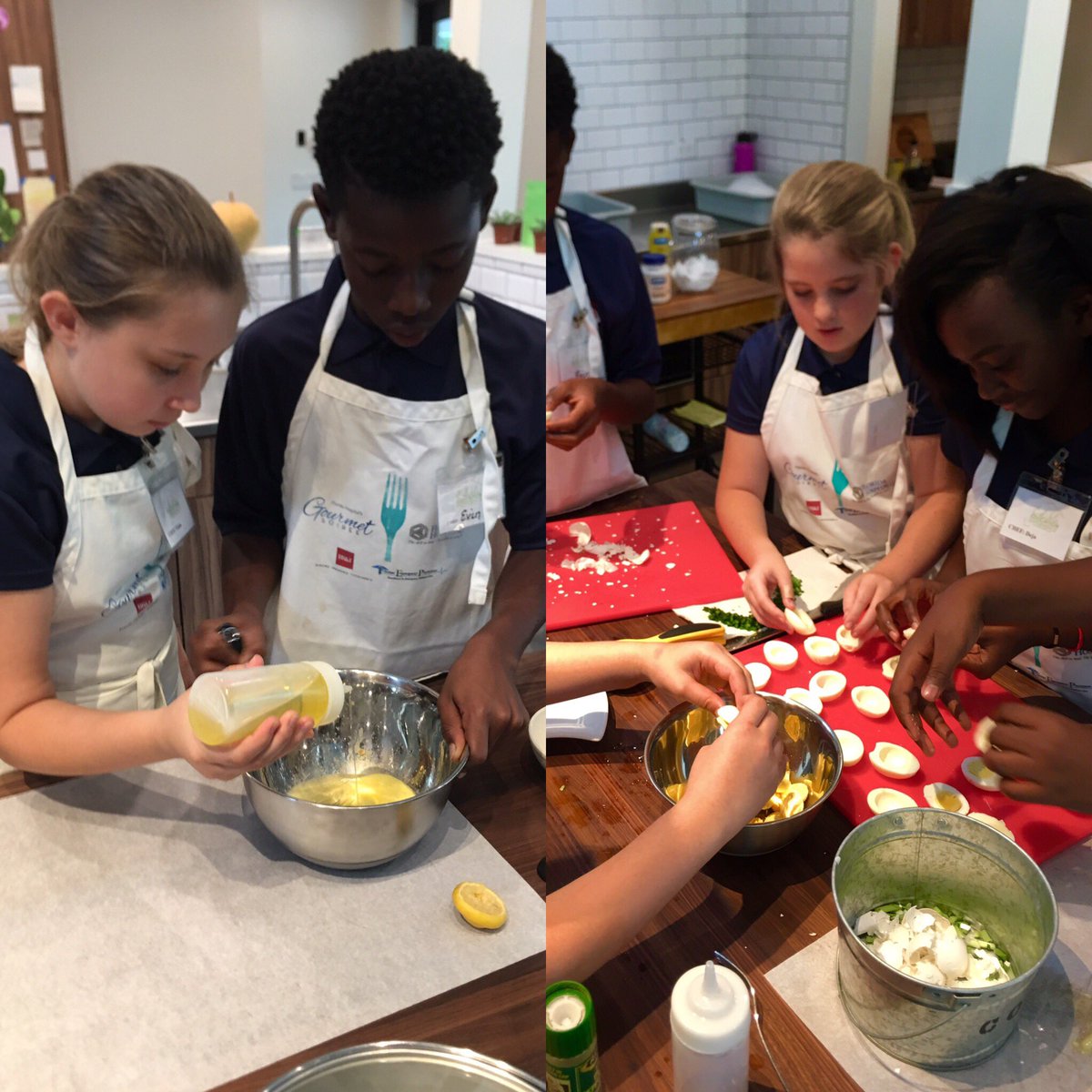 cheffonzo's tweet image. Making homemade mayo for deviled eggs in class today @EmerilOrg @EdibleEdExp #thekevinfonzofoundation