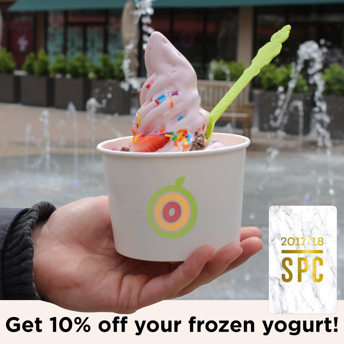 qoola's tweet photo. Show your SPC card at any Qoola location for a sweet treat! You can claim 10% off all frozen yogurt every time you visit Qoola https://t.co/TiB1hIgTPZ