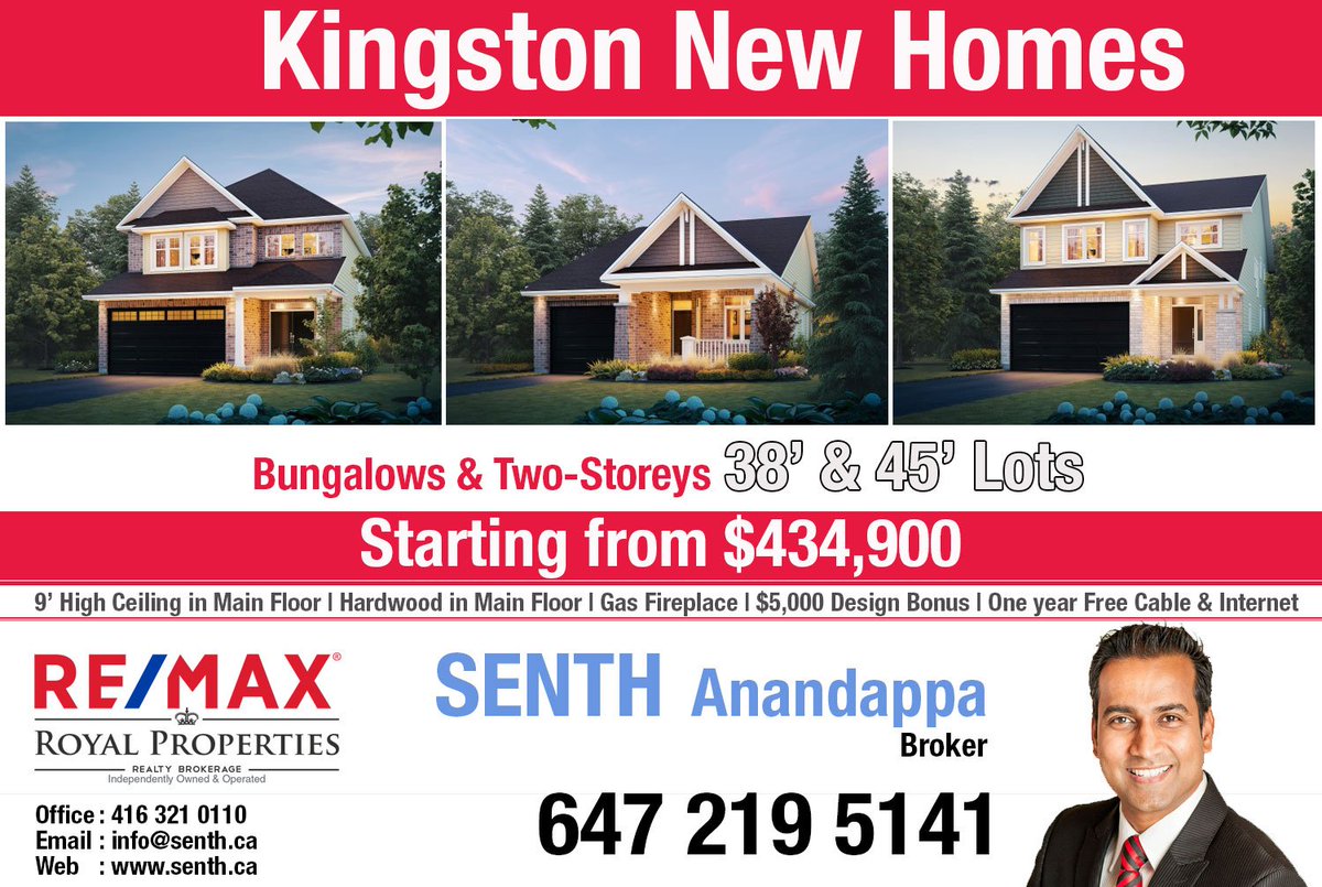 SenthRealtor's tweet image. Kingston New Homes.