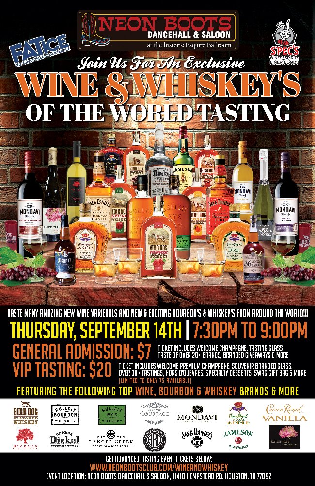 GET TICKETS FOR THE WINE & WHISKEY'S OF THE WORLD TASTING PARTY on Thursday Sept 14th 7:30pm-9pm. BUY TICKETS HERE: goo.gl/NbPjFW