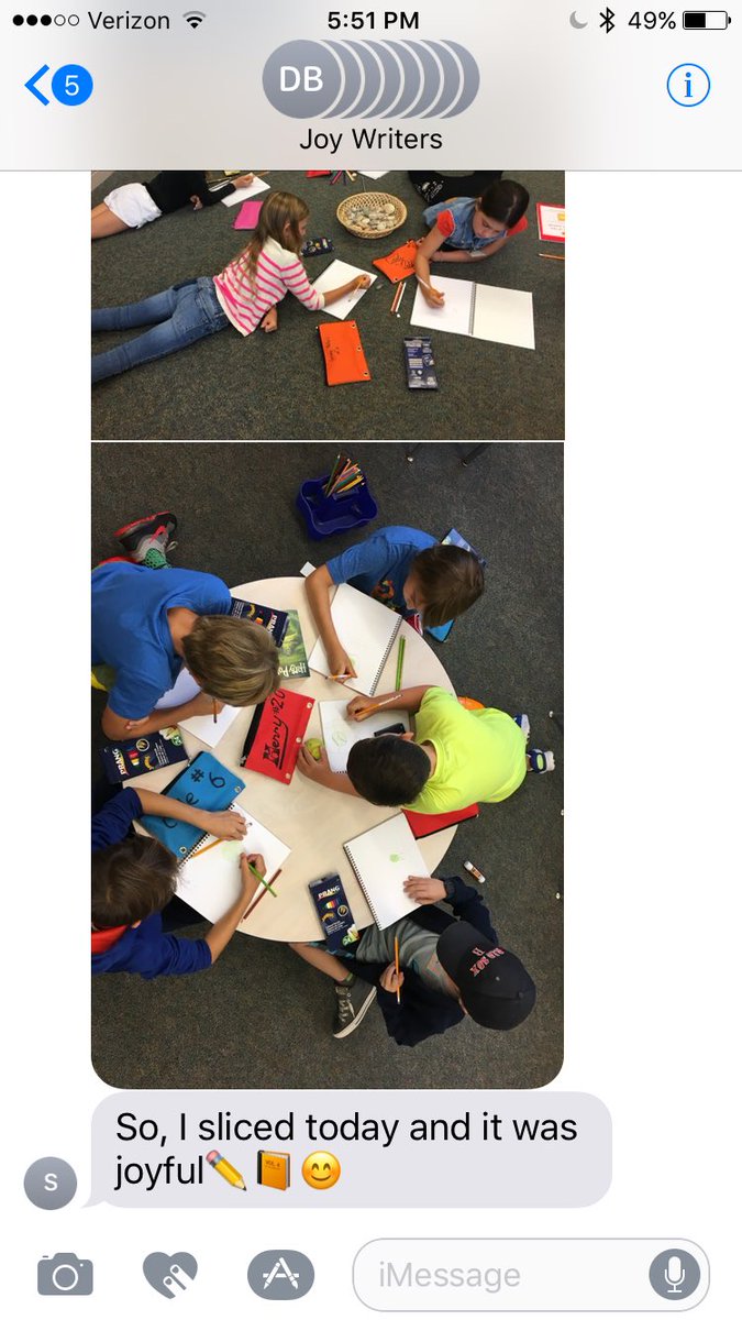 dawnsherriff2's tweet photo. energized Joy Writer starts slicing and greenbelt writing with 4th graders #seshasjoy #besttext https://t.co/J2wjKrNOzY