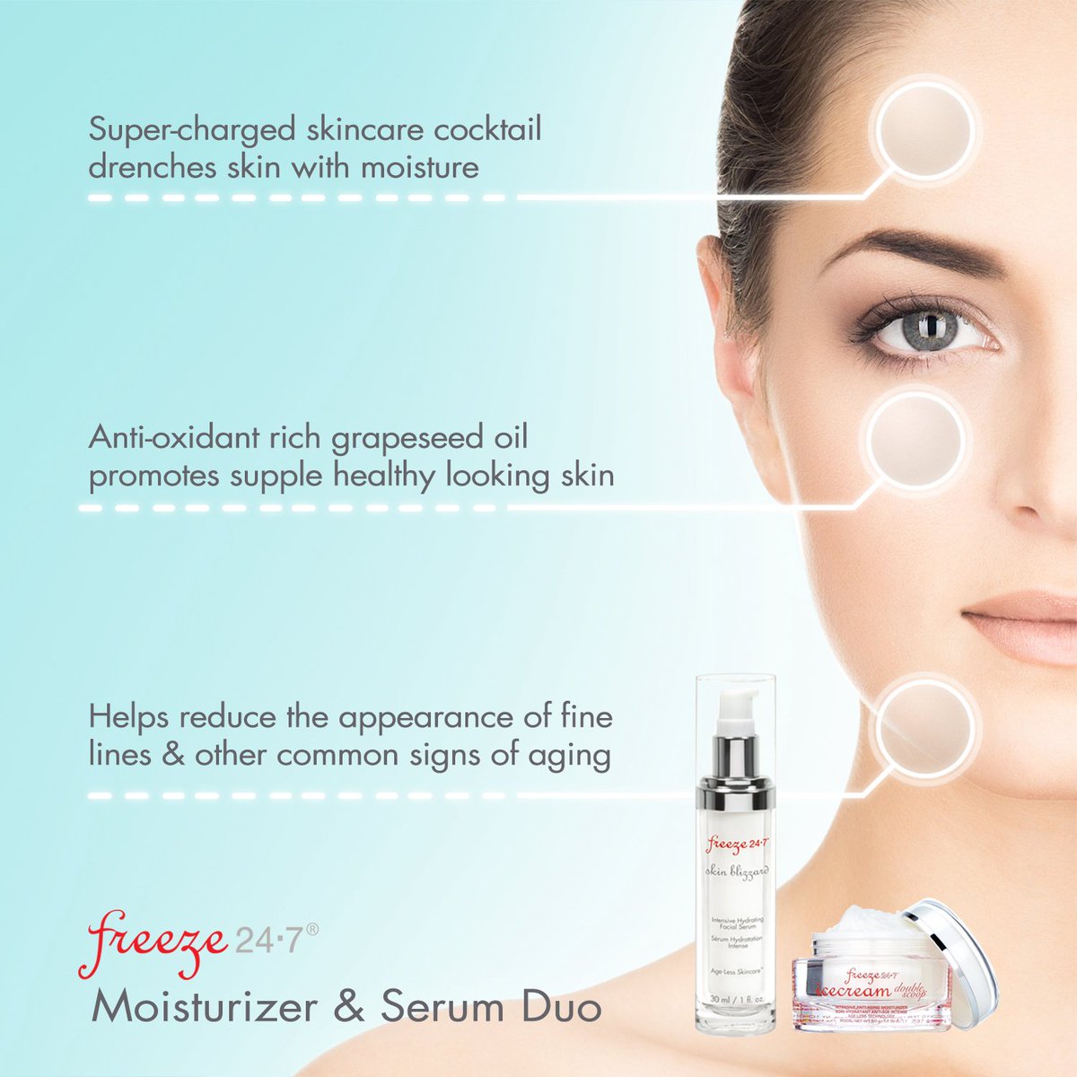 Freeze247's tweet photo. Tune in to @Evine TOMORROW 9/7 @ 11am ET to learn more about our anti-aging #skincare #technology. 💻 https://t.co/PZ8JpH2mUJ https://t.co/BK9OLp9PEj
