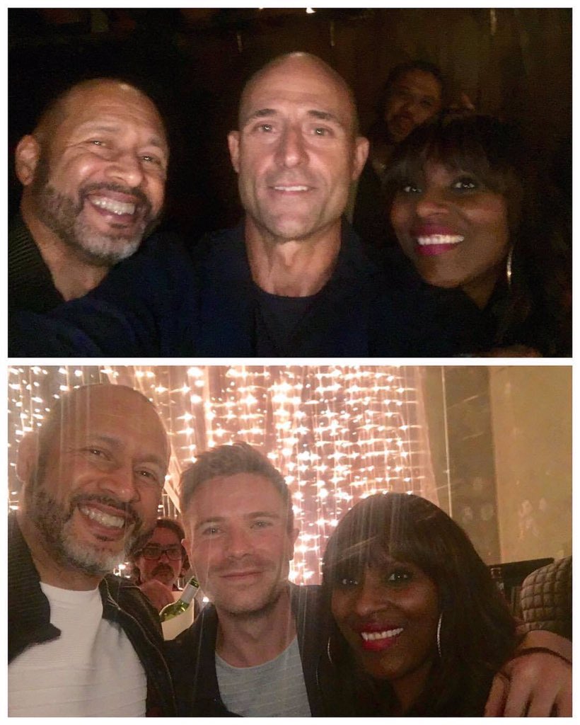 MarkHolden4real's tweet photo. Great night out at the wrap drinks of #DeepStateTVSeries #FoxGroupsNetwork #MarkStrong @joedempsie &amp; my beautiful wife @PatsMcKay https://t.co/8p4TD2U7BR