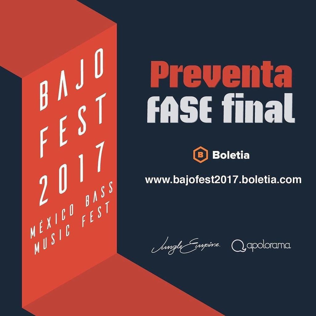 latinbassmexico's tweet photo. Fase final de la venta de boletos de #bajofest @jungleempire a comprar el suyo!! #osciladorbass #latinbassmexico #jungle #bassmusic #festiv… https://t.co/sTpzZRHKZJ