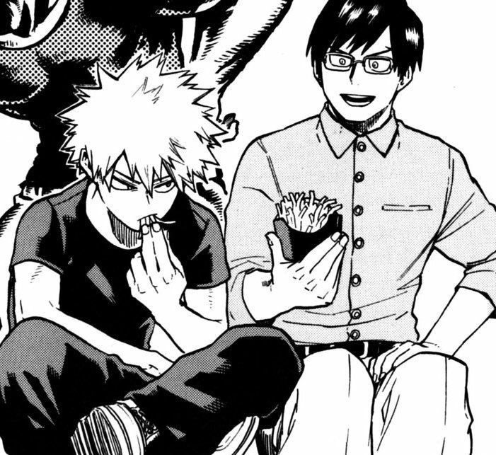 LISTEN BAKUGOU ACTUALLY TOOK THE FRIES FROM IIDA AND IM SCREAMING IIDA LOOKS SO PROUD OF HIMSELF