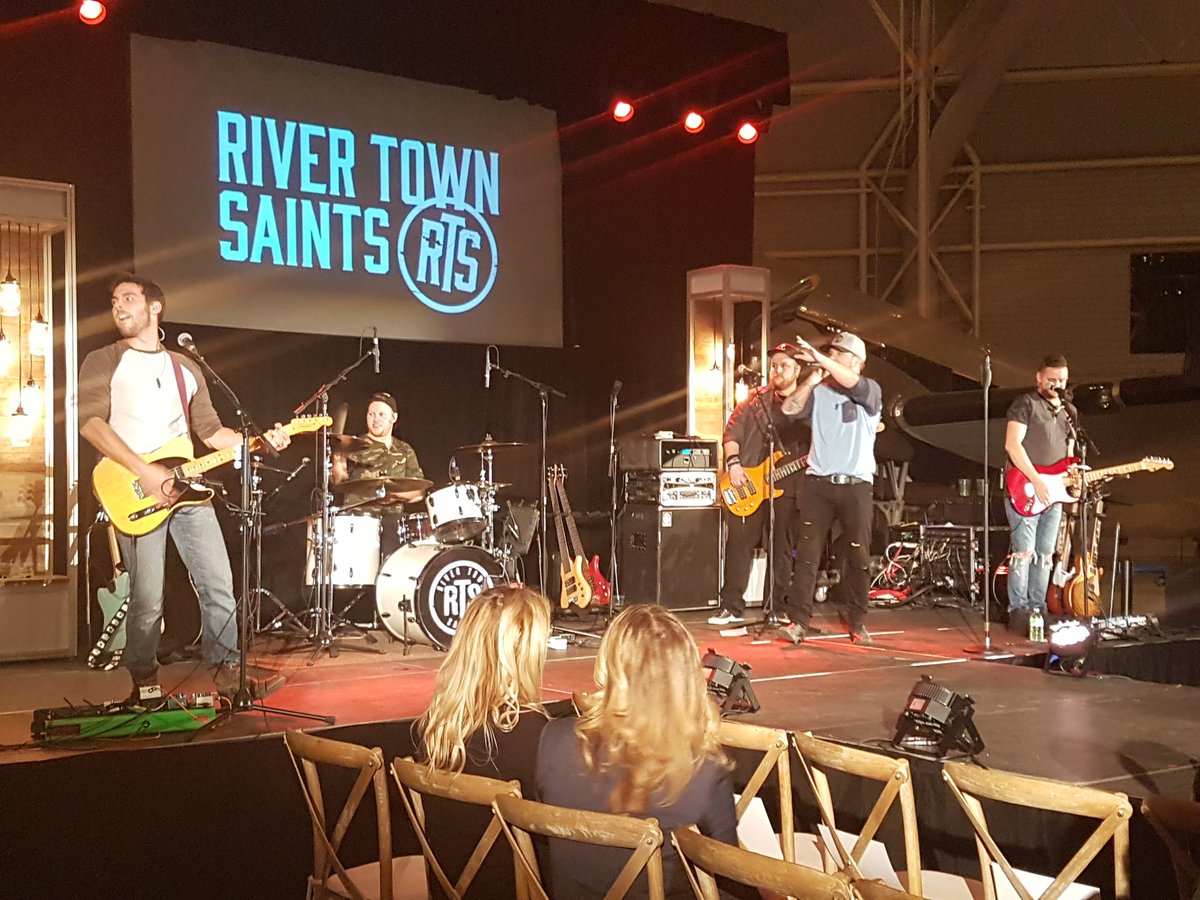 OttawaMommyClub's tweet photo. Getting into rhythm while listening to #RiverTownSaint as they sport apparel from @GTboutique's men' launch #ForHimForLess https://t.co/ujlmX5Qe4E