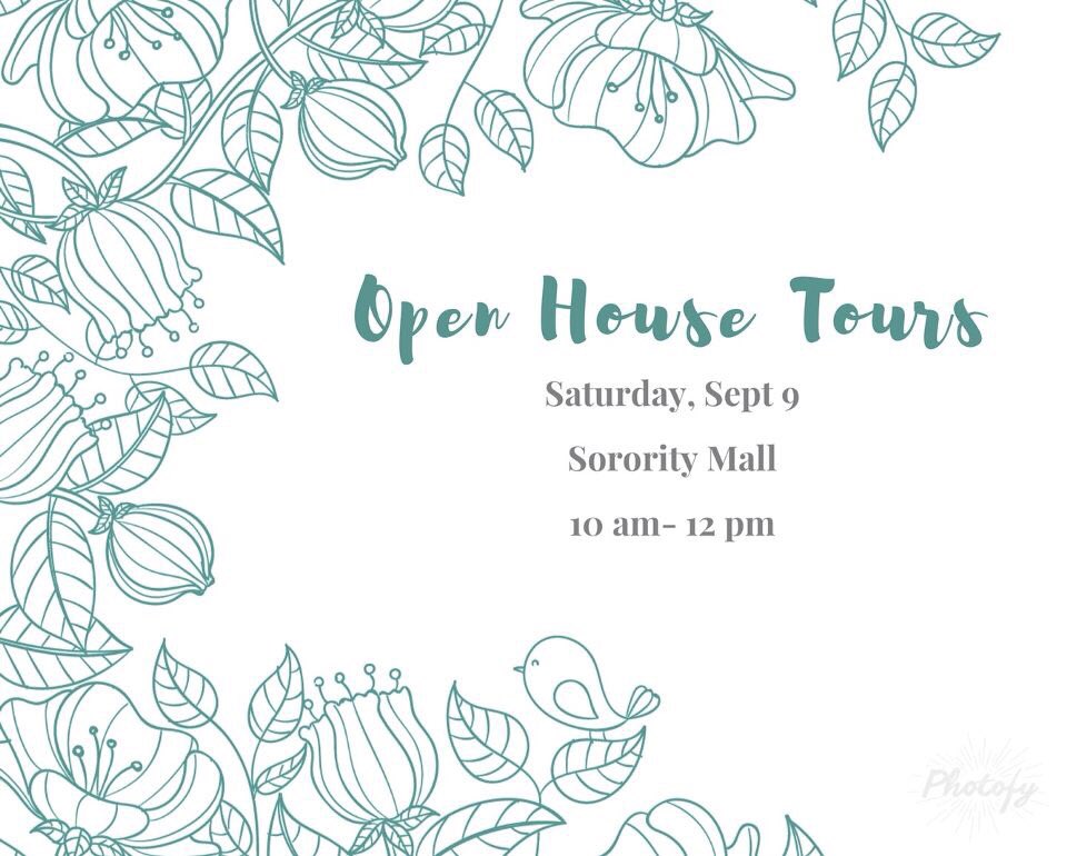 Kristen_FSPHA's tweet photo. Each Sorority will be hosting {Open House Tours} for girls interested in going through Recruitment! I encourage you all to come💛 https://t.co/mqwo1IPF9a