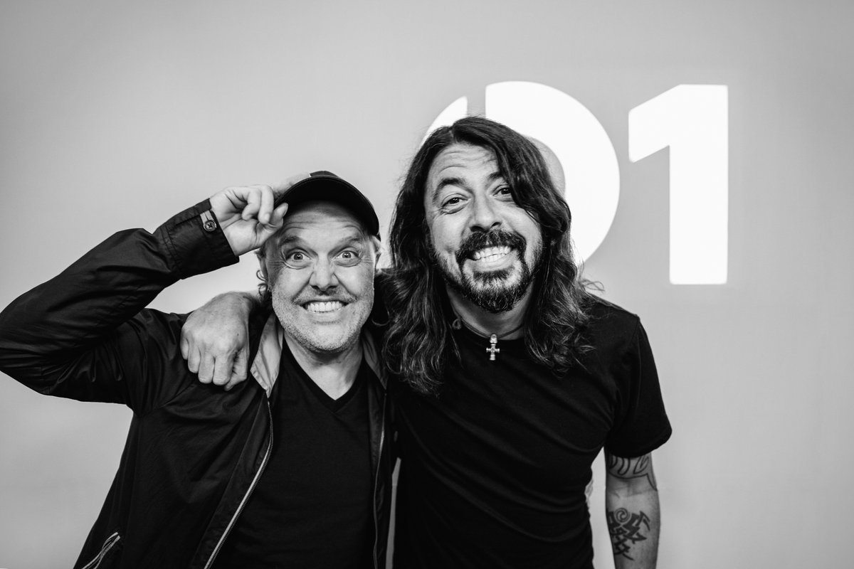 foofighters's tweet photo. Dave Grohl x @larsulrich
Sunday, Sept. 10th
Show Info: https://t.co/y5ESbsa7hf  
#ItsElectric https://t.co/YkxPUNIp7B