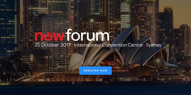 KarloParulan's tweet photo. Attend the free NowForum in Sydney at the new International Convention Centre. Learn about how #ServiceNow can... https://t.co/JKboak6n9n https://t.co/EAbBUtLwOP