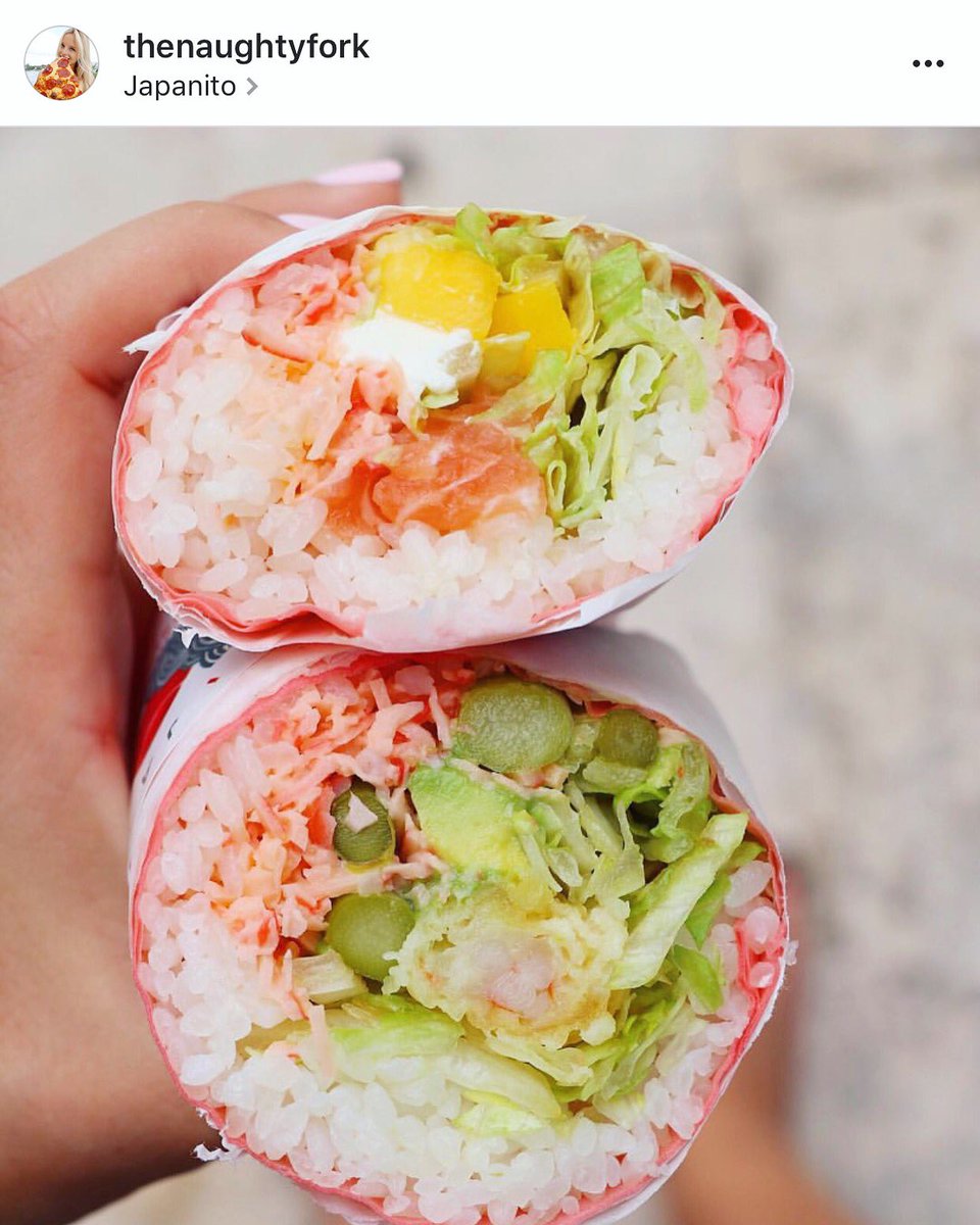 Japanito_Mia's tweet photo. #Repost 🙌🏼 @TheNaughtyFork (IG) 🍣🌯🤤Great shot! 📸 Top Is Our Signature Origami #SushiBurrito &amp; Bottom Is Our Calibre!!
📲 (786) 420-5700 https://t.co/aHETvwue5s