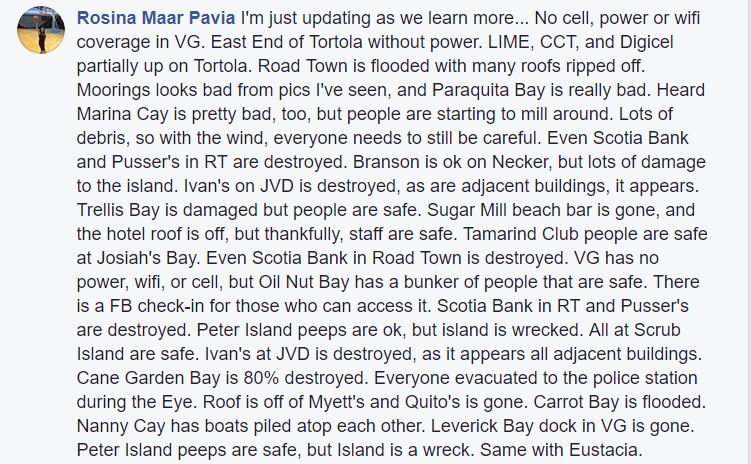 peterstaley's tweet image. Comprehensive report from #Tortola about #Irma damage to #BVI, including #VirginGorda. So sad.