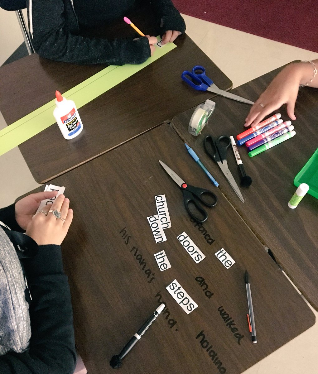 MsOyervides's tweet photo. Learning sentence structure + revision using mentor sentence from 'Last Stop on Market Street' by @mattdelapena #NISDjones @NisdBIL @NisdBIL https://t.co/C5UZjmUpvw