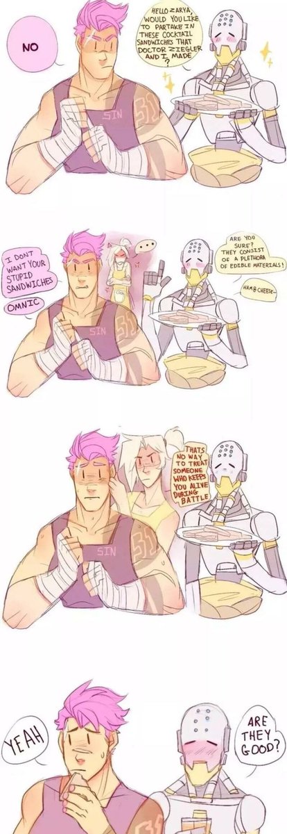 "Trust does not come easily. Even when presented with delicious sandwiches."

Non-Shimada brand.