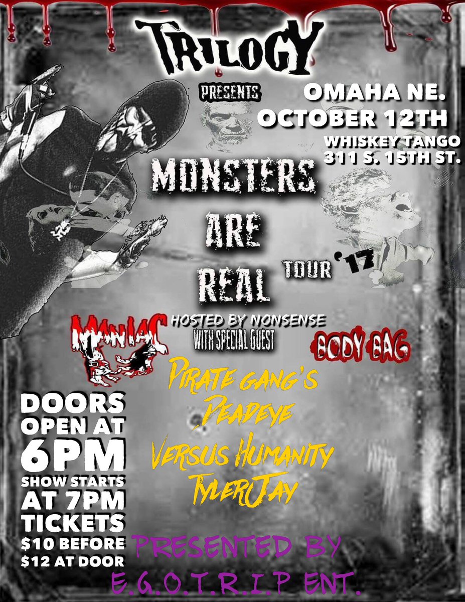 October 12th Omaha <a href="/Trilogy2222/">Trilogy</a> returns w/<a href="/versus_humanity/">Versus Humanity</a> @DeadEye_38 from PirateGang only show with em don't miss out
