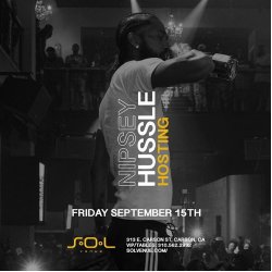 DLACREME's tweet photo. RT Sept 15th 2017 ! Come see @NipseyHussle in Carson,CA @SOLvenue 21+ Will Sell Out! #TMC #FollowCoin #A$in #HostedByNipsey https://t.co/WnMpkJ8jLt