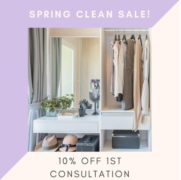 #Spring has arrived! To celebrate we're offering 10% off our initial consultation for the first 5 callers! #september #tidy