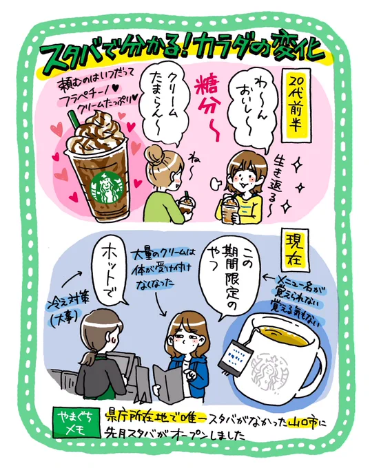 昨日は山口市に新しくできたスタバにも行ってみました☕️✨もうフラペチーノは飲みきれないことに最近気づきました 