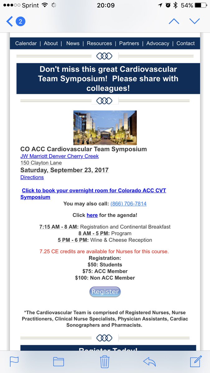 HM_cardiologyNP's tweet photo. CO American College of Cardiology Cardiovascular Team Symposium https://t.co/9mFNROehOo