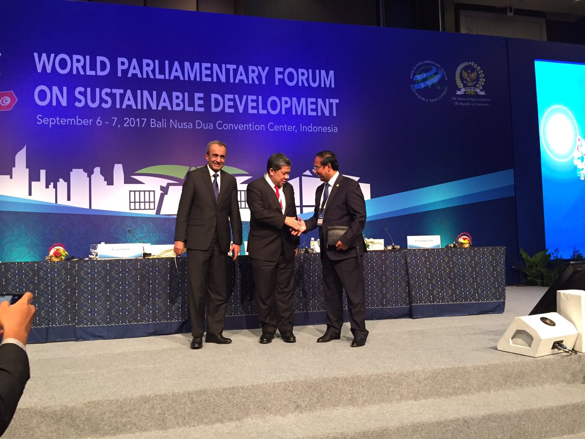 satyawidyayudha's tweet photo. My speech at 1st plenary: How the parliament tackle the climate change agenda as part of SDG's goal no 13 @golkarvoice #SDGsParliamentBali https://t.co/Wl6L34RgxX