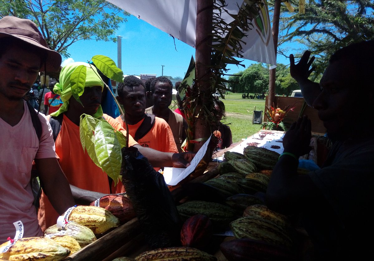 cocoa_ppap's tweet photo. CCI PNG staff at the Bougainvillea Chocolate Festival, Arawa https://t.co/8osZG0UlWW