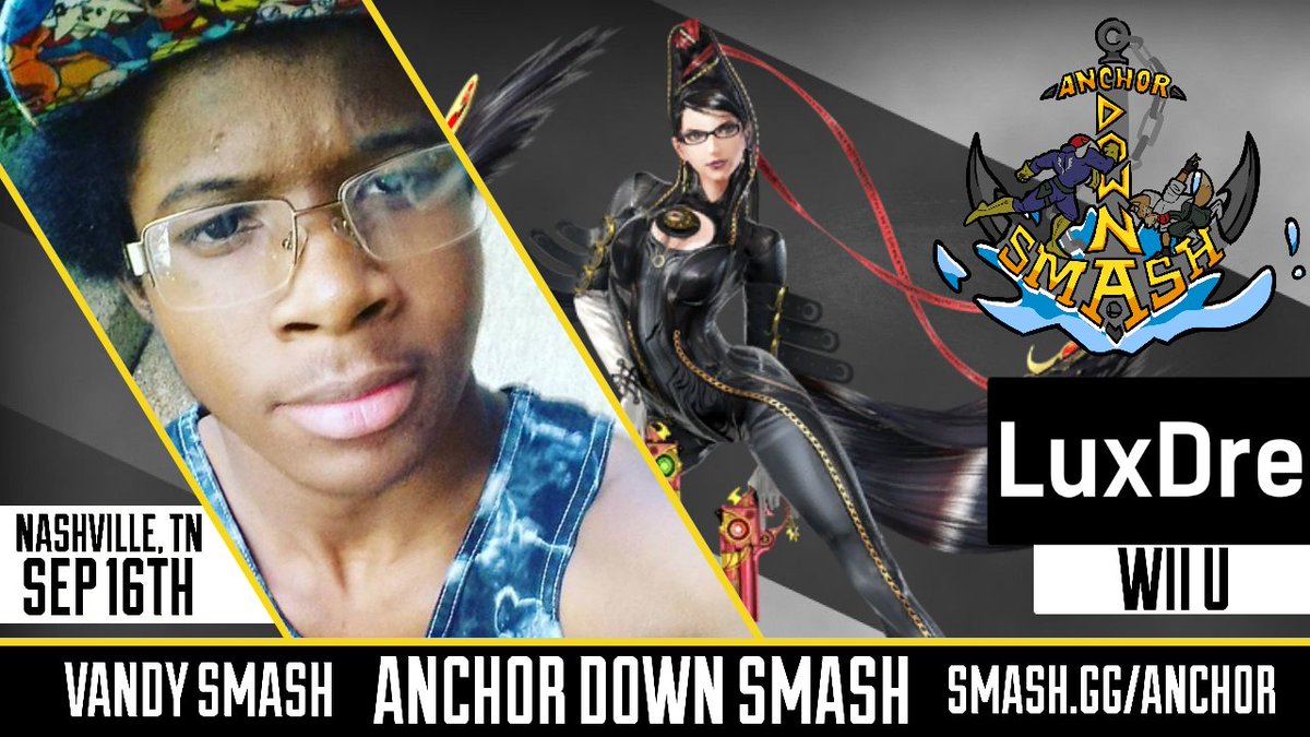 vandysmash's tweet photo. Coming back to solidify his #1 spot for #CommodoreCup, LuxDre will be competing at Anchor Down Smash on 9/16!
https://t.co/rgxKoG3Zbv https://t.co/GUXslTBUlL