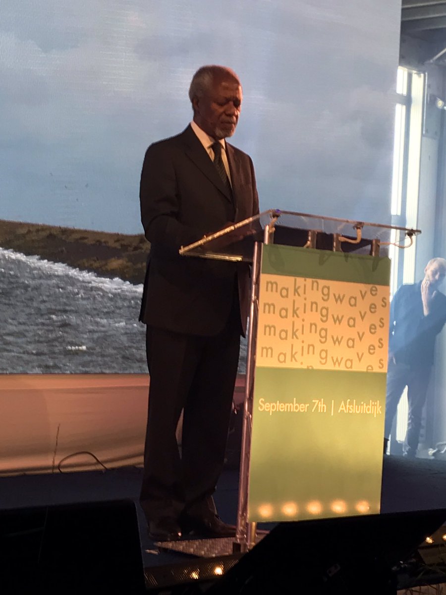 DronkersJH's tweet image. Kofi Anan op #MakingWavesNL : We kunnen de aarde niet exploiteren alsof er geen morgen is!