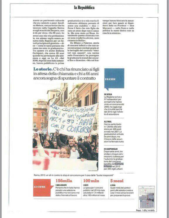 IstrutAmminRoma's tweet photo. @antoniodesant21 @AngeloSturni @TiziCip @virginiaraggi @cosentinogianca @nataledicola Oggi su Repubblica.Vincitori-idonei non assunti ma necessari allaPA,selezioni costate milioni x poi lasciare iServizi sguarniti di Personale https://t.co/72DTA5jsZt