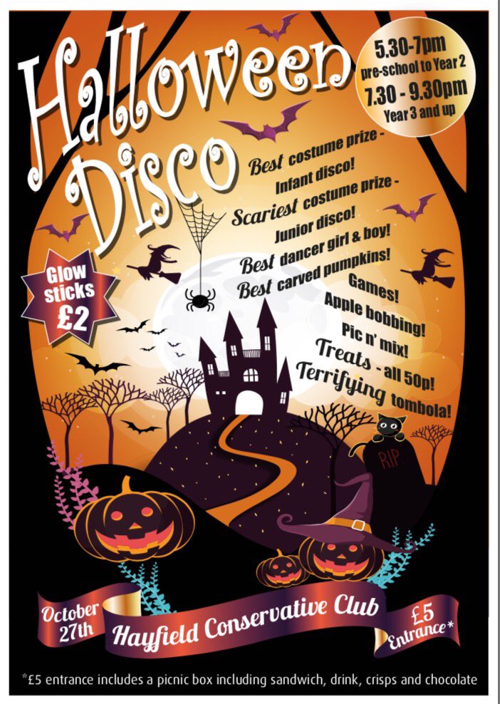 Our annual spooktacular disco is coming 27th October tickets will be on sale soon 🎃