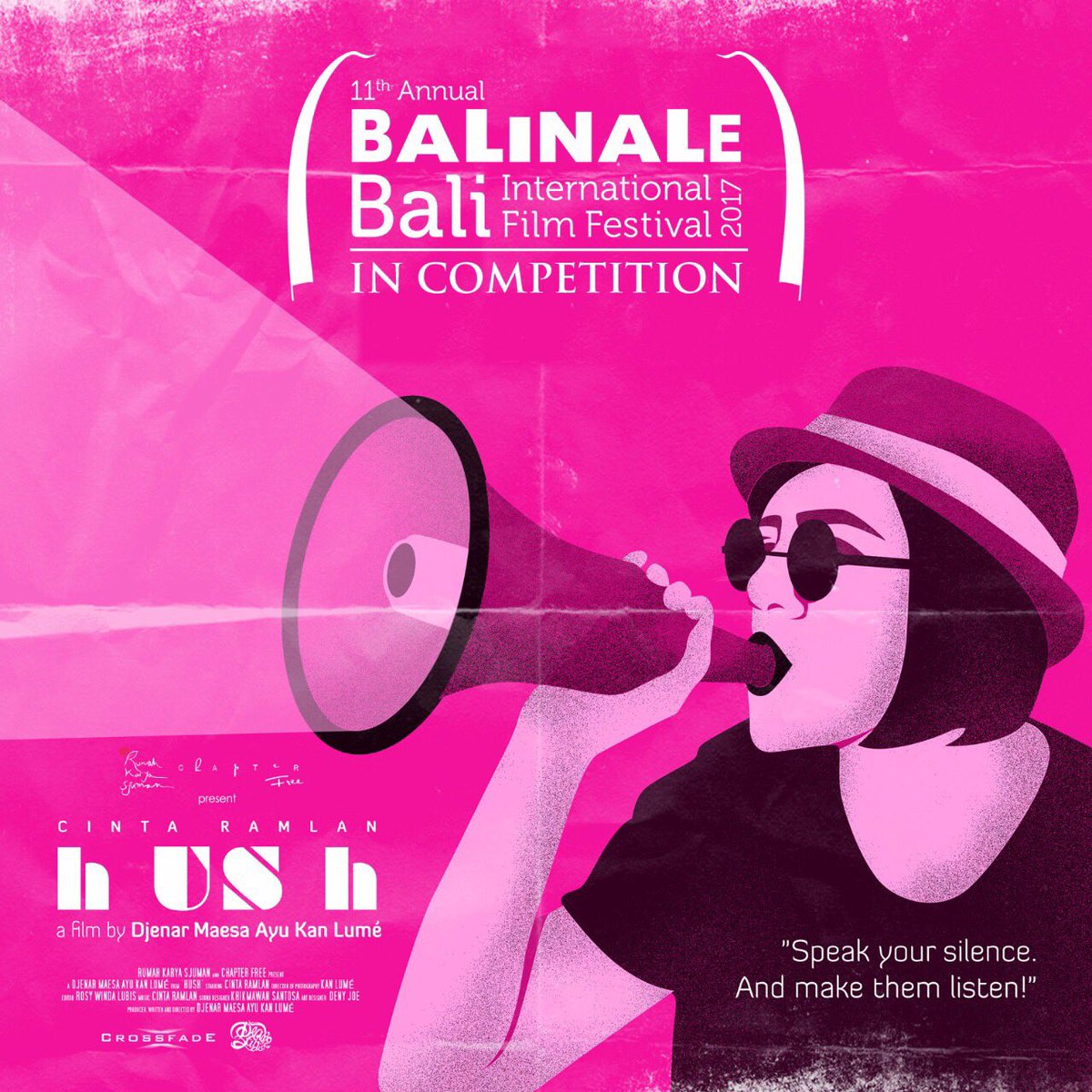 So excited that "hUSh" will be in competition at Balinale International Film Festival 2017. Check out balinale.com for more info.