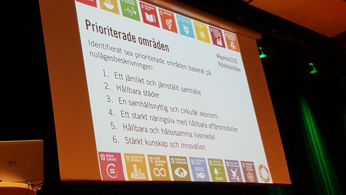 Sveriges sex prioriterade områden i #agenda2030 #globalamiljömål. I morgon fokuserar vi på hållbara livsmedel under mat2017 <a href="/matsmaland/">MAT SMÅLAND</a>