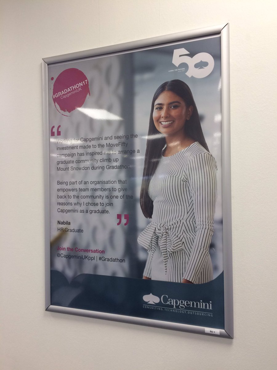 beccagoodman22's tweet photo. #Gradathon poster spotted next to my desk @Ruth_S_  - Welcome to all our new Graduates who joined this week - enjoy your Capgemini journey! https://t.co/CAX1XO3HVw