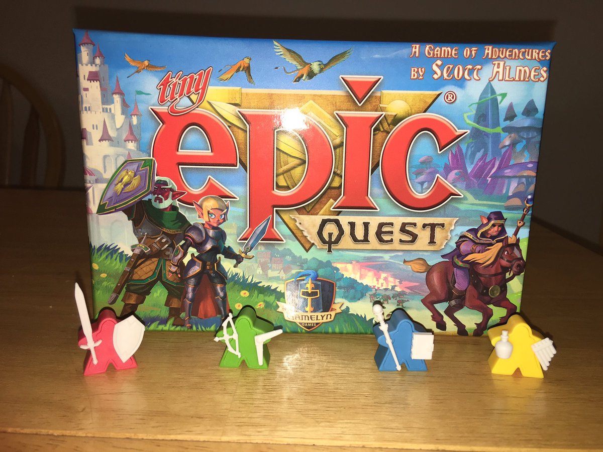 alkingsley's tweet photo. My legendary items have arrived and I'm ready to embark on a #TinyEpicQuest this weekend! #ITEMeeples #ZeldaInABox https://t.co/rjyEhpujAq