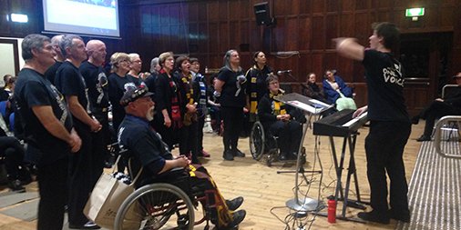 singforgood's tweet photo. All money raised from the Sing for Good challenge goes into the inspirational With One Voice choirs & wellbeing program. #singforgood https://t.co/L0ejOhznpe