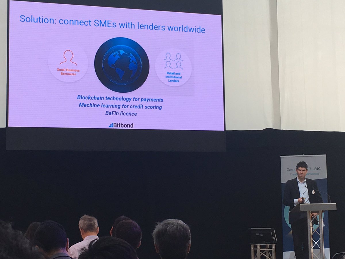 kompany's tweet image. #bitbonds are #SME lender, huge potential for growth! Excellent pitch 🍀 at #BBVAOpenTalent