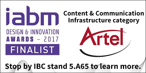 Artel_Video's tweet image. Artel is an IABM Design and Innovation Award Finalist. Stop by our stand 5.A65 @IBCshow to learn more. #digilink #infinitylink #IPtransport
