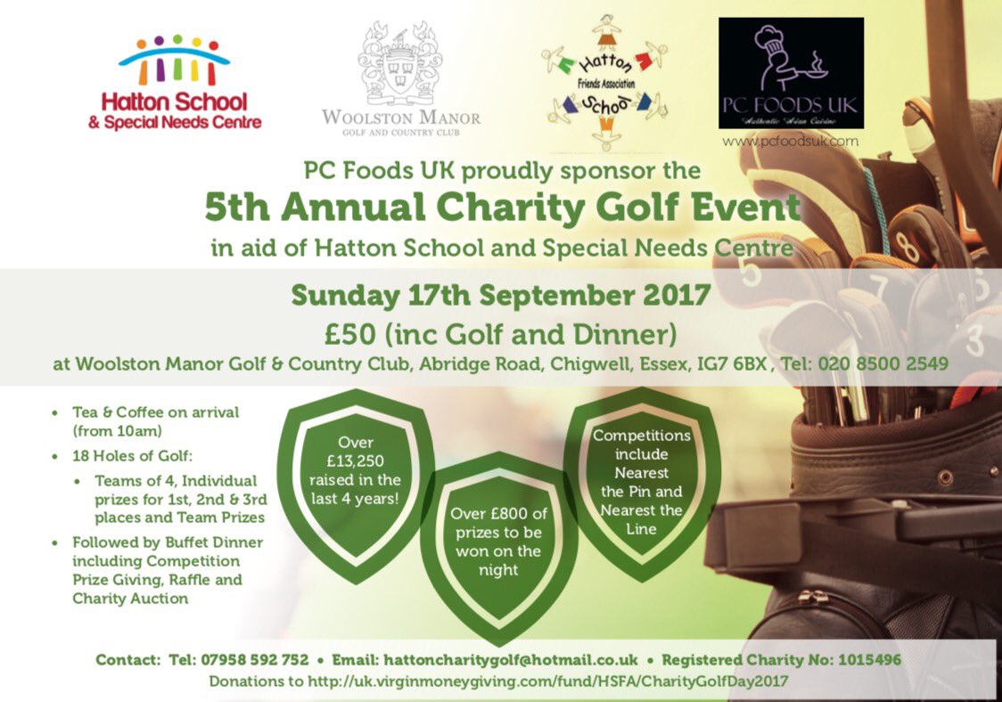 HattonCharity's tweet photo. @AmericanGolf_UK @AG_Romford @AG_Chigwell @agthurrock Pls support us RT-#Charity #Golf Day for Hatton Special Needs School,Essex-Sept 17th https://t.co/QFSOx6RpSZ