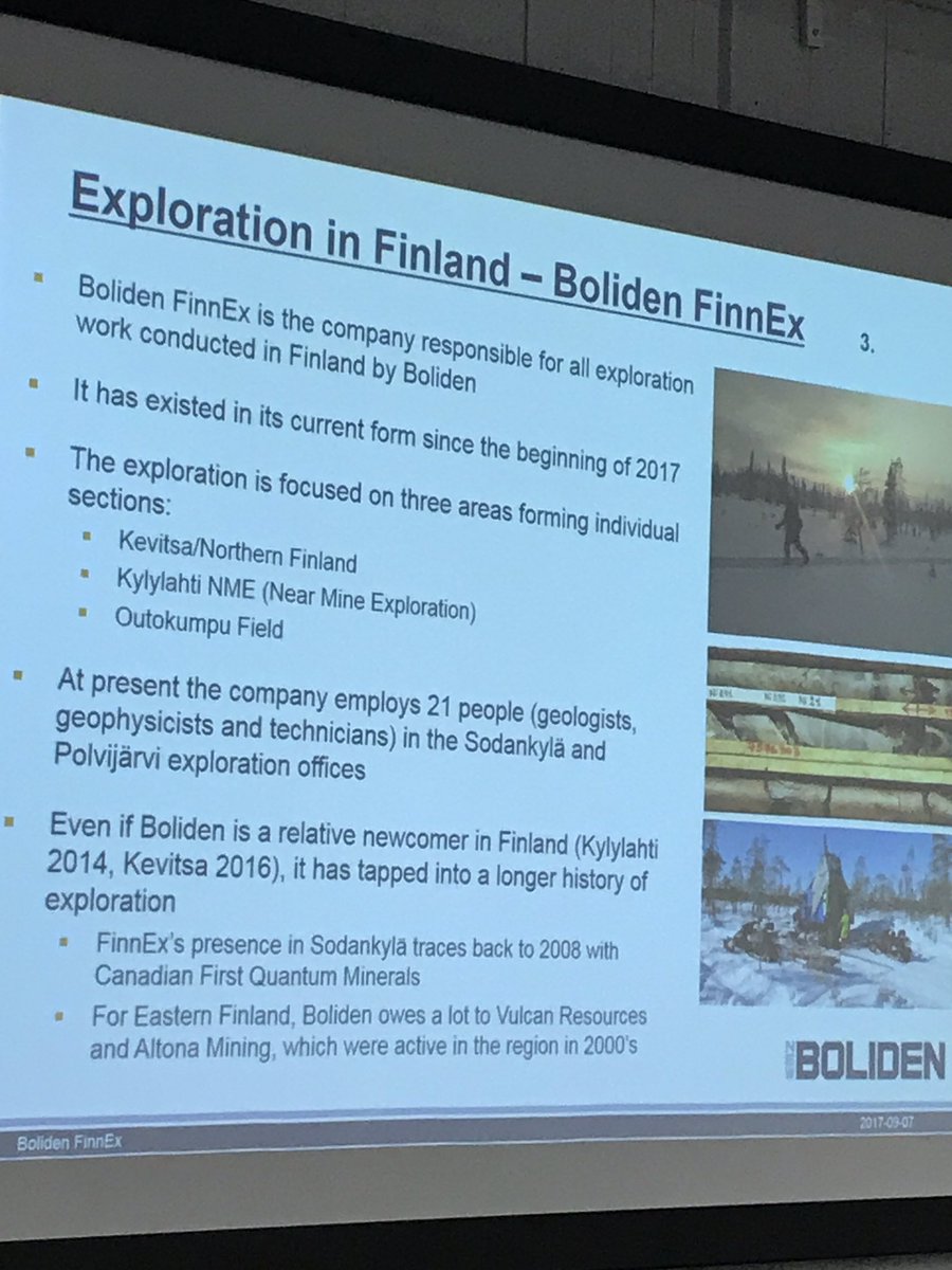 Focus is in Finland says Tommi Lehtilä. #boliden #exploration #finland #mining #ouluminingschool #summit @UniOulu