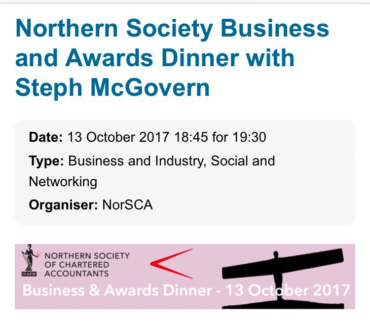 ICAEW_NorSCA's tweet photo. #Newcastle #business &amp; awards dinner with BBC @stephbreakfast 13 Oct #ICAEW #ICAEWintheNorth

Tickets: https://t.co/mP98e5ZlfB https://t.co/UnIhJaqJAf