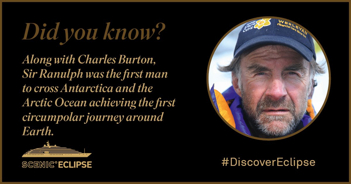 ScenicLuxury's tweet image. We&apos;re all set for our Scenic Eclipse launch event at @RGS_IBG​. Ahead of Sir Ranulph&apos;s talk, here&apos;s our final #FiennesFact. #DiscoverEclipse