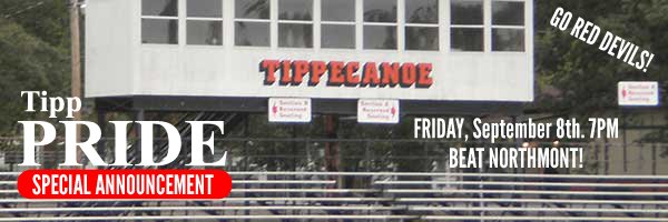 We have some BIG NEWS for Tipp City #fridaynightlights at the game at 7PM Go Red Devils! #tippcity #reddevils #tipppride