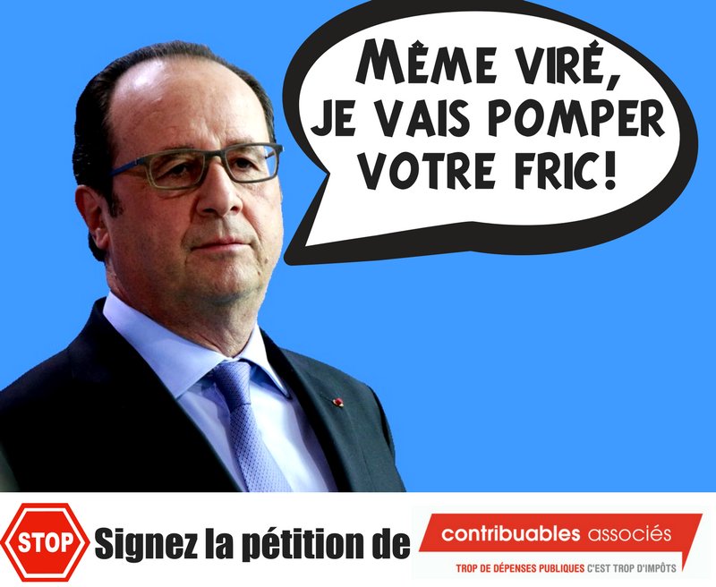 contribuables's tweet image. 🔊 Même viré, Hollande veut nous pomper nos impôts pour financer sa fondation !
➡contribuables.org/petition/plus-…
 ↪ Partagez !