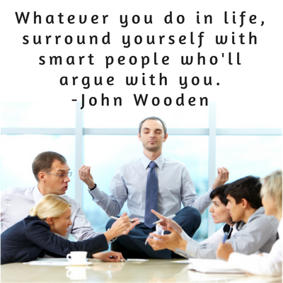 johnMapondera's tweet photo. Whatever you do in life, surround yourself with smart people who'll argue with you. John Wooden #wisdomwednesday #Wednesday #business https://t.co/LqubD7VOYv