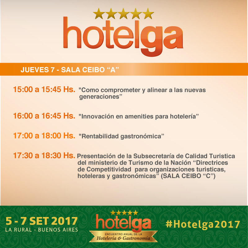 Hotelgaferia's tweet photo. #BuenJueves los esperamos en @LaRural_BsAs #Hotelga2017
@martincanequeok #MFRSampling @plusasesoria @MinTurismoAR https://t.co/slAnKXStNP