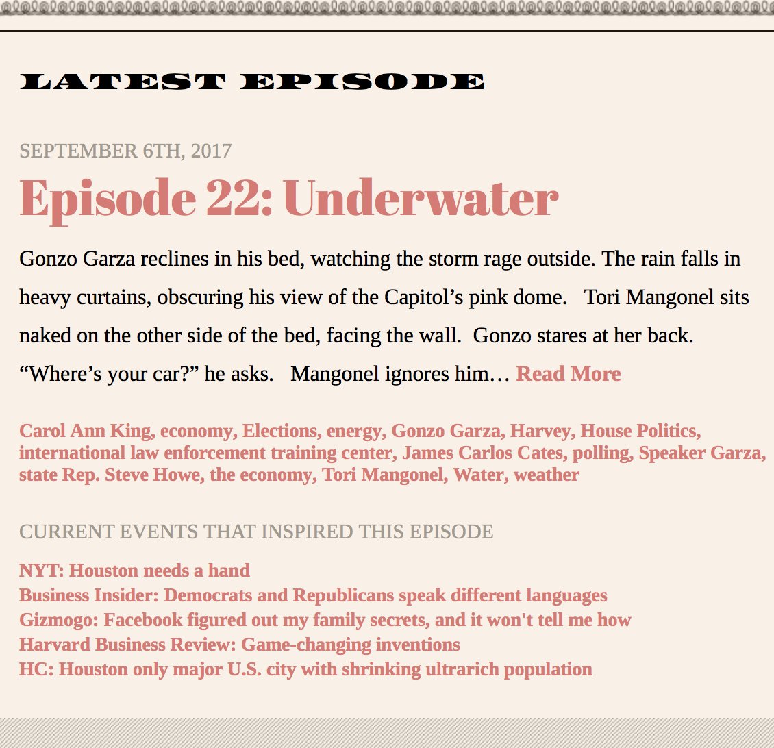 txtic's tweet image. NEW EPISODE: Gonzo and Tori get wet as House politics grow increasing unpredictable theindependentcandidate.com #fiction #politics #txlege