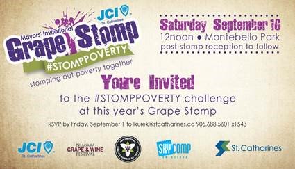 Welland's tweet photo. Councillor Fokkens is ready to #STOMPPOVERTY on Sept 16th. Non-perishables accepted at Civic Square or @OpenArmsMission. https://t.co/Wo4MgAV4LB