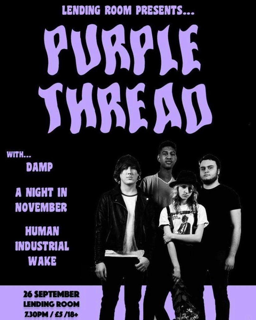 this is gonna be a sweeeeet show 👌 tix from bands or bit.ly/PurpleThreadLR <a href="/Purple_Thread/">Purple Thread</a> @ANIN_official <a href="/TheDampBand/">Damp</a> @HIWofficial