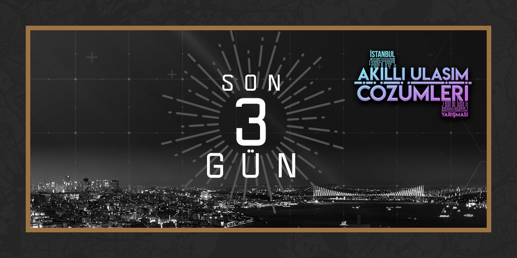 akilliulasimcoz's tweet photo. https://t.co/FlGSAzoyAB yarışmasına katılmak için son 3 gün! İstanbul ulaşımına yenilik getirecek çözüm önerilerinizi bekliyoruz. @isbakas https://t.co/kK7AvPYKNx