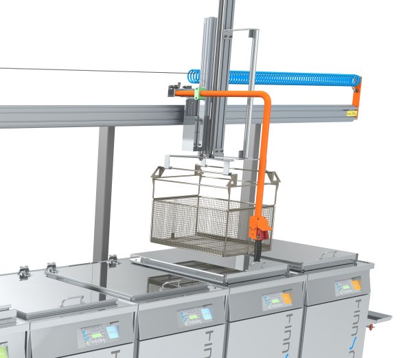 Meet us and test Versa Genius ultrasonic cleaning line with an ergonomic basket transportation device at our stand E 803 #alihankinta